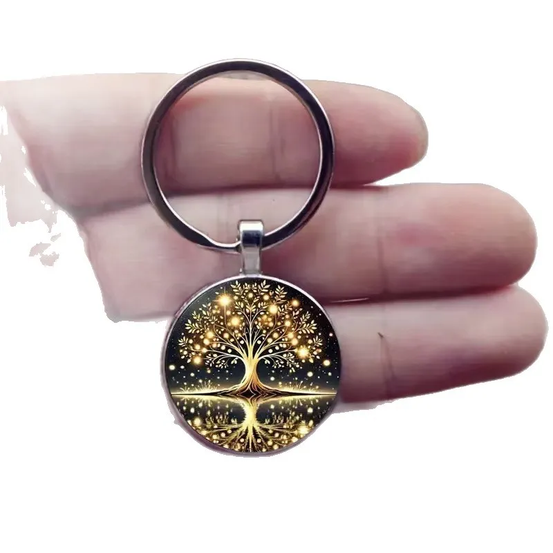 Vintage Tree of Life Keychain – Metal Pendant Keyring, Stylish Car & Bag Decorative Accessory, Meaningful Gift for Men & Women